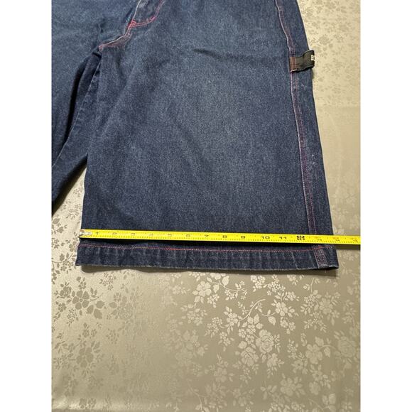 Y2K Boom X Red Outlined Hip Hop Jean Shorts Size 38 - Picture 10 of 12